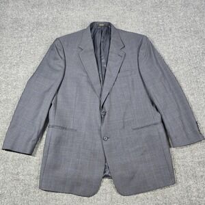 Hart Schaffner Marx Blazer Mens 46R Wool Two Button Sport Coat Gold‎ Trumpeter